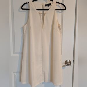 Lulu's Ivory Sleeveless Mini Dress